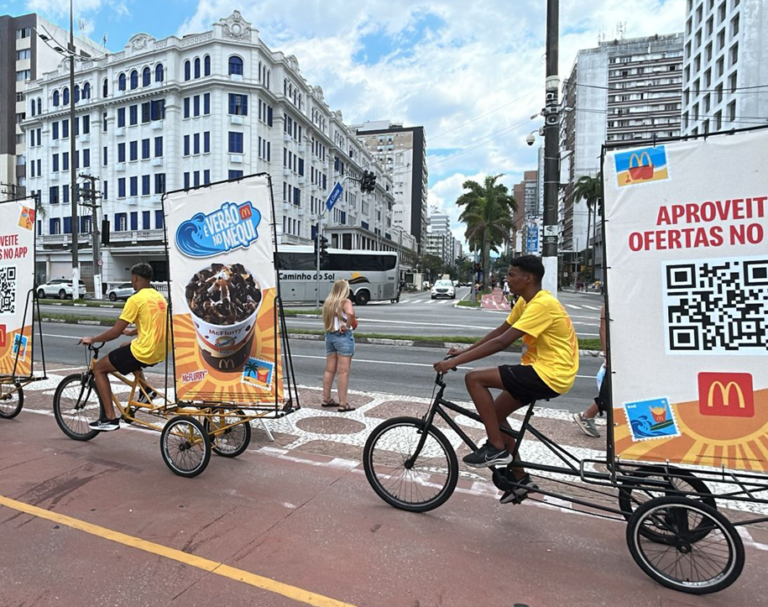mcdonalds grupo sama comunicacao bikedoor ooh santos
